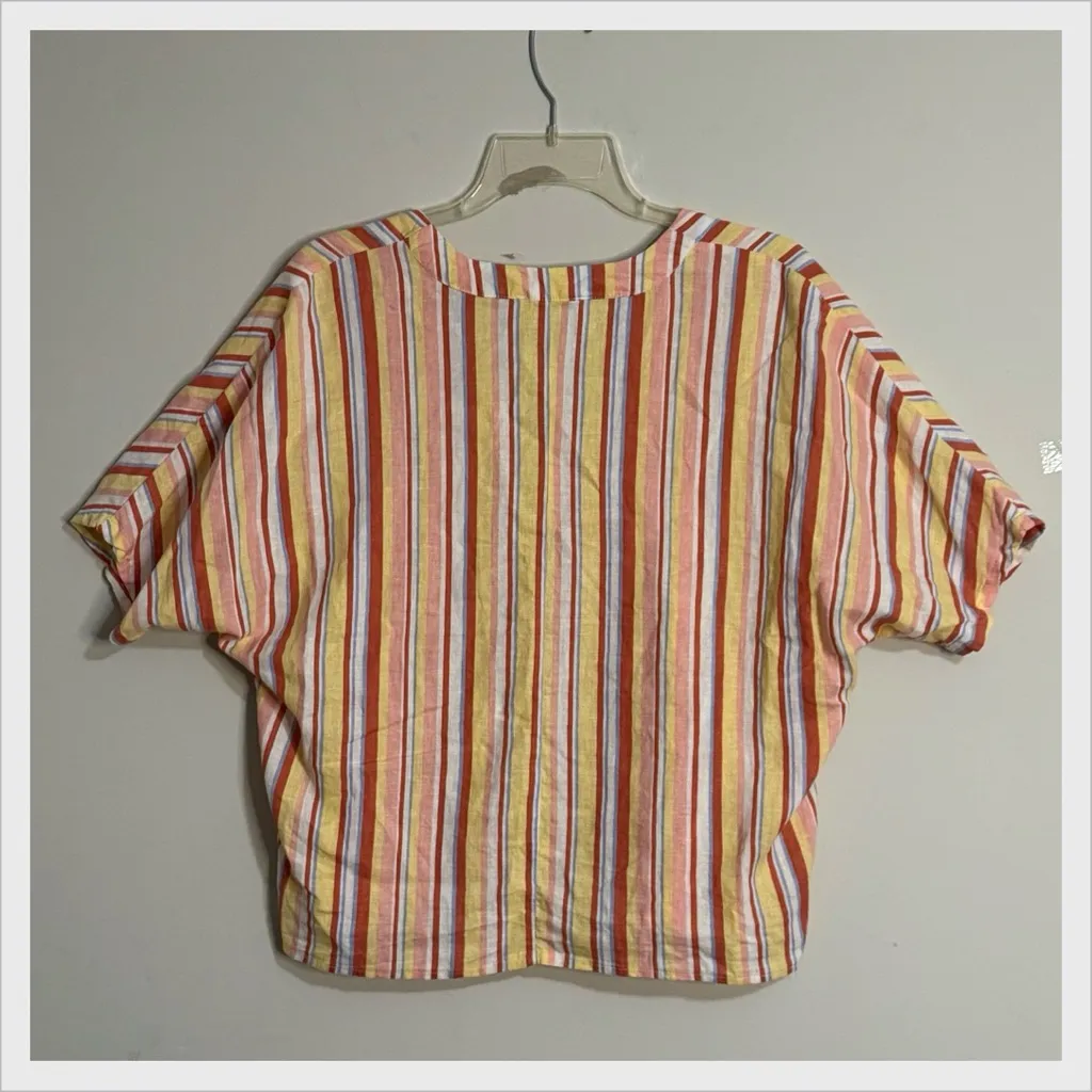 Cynthia Rowley ✨ Linen Blend Blouse Size M - Image 2