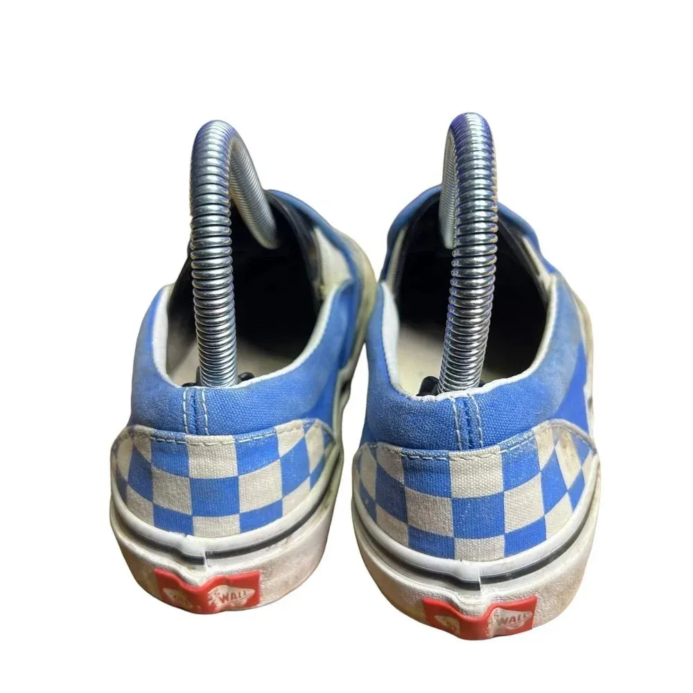 VANS Classic‎ Slip-On Checkerboard Blue/ White Unisex Sneakers Y4.5/M4.5/W6.0 - Image 5