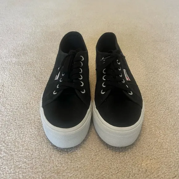 Superga Black Platform Sneakers - Image 2