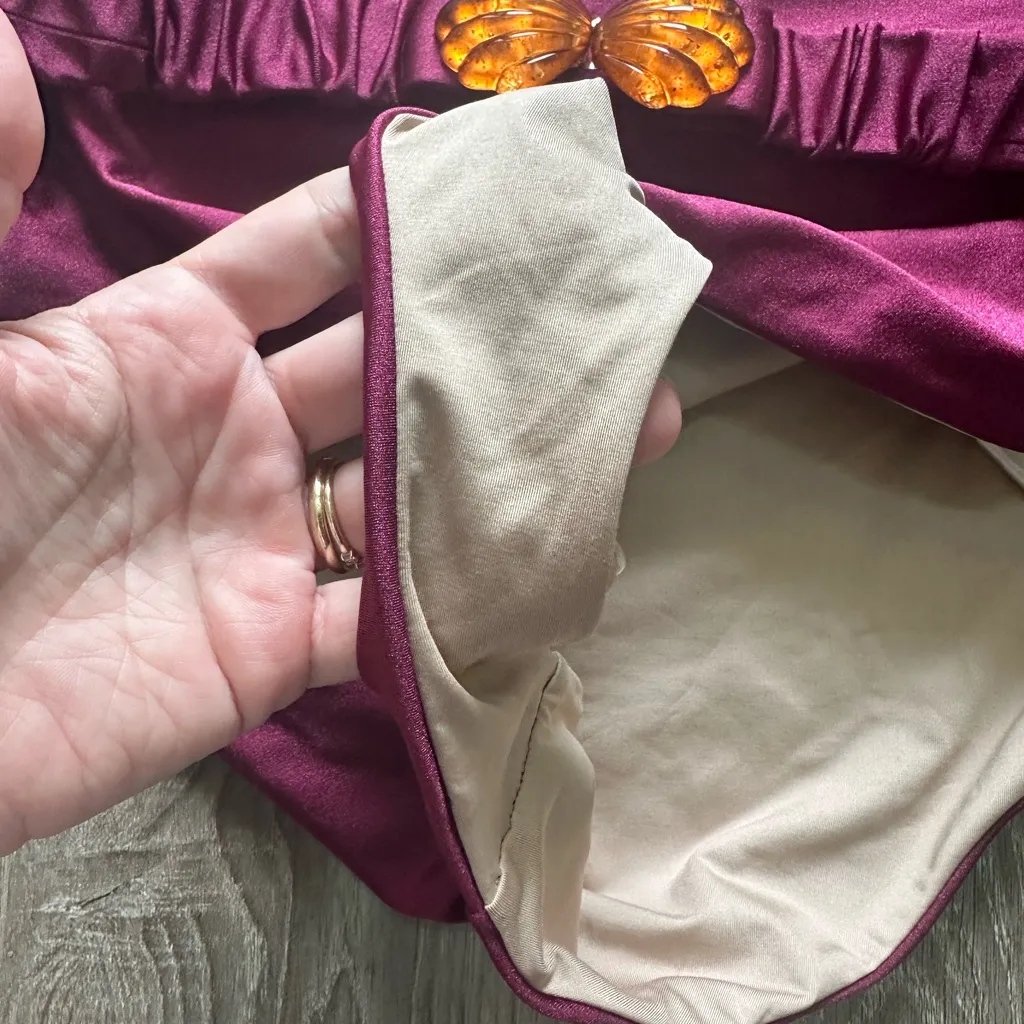 Johannna Ortiz Zaire High Waist‎ Shell Belted Bikini Bottom Pink Size XL - Image 7