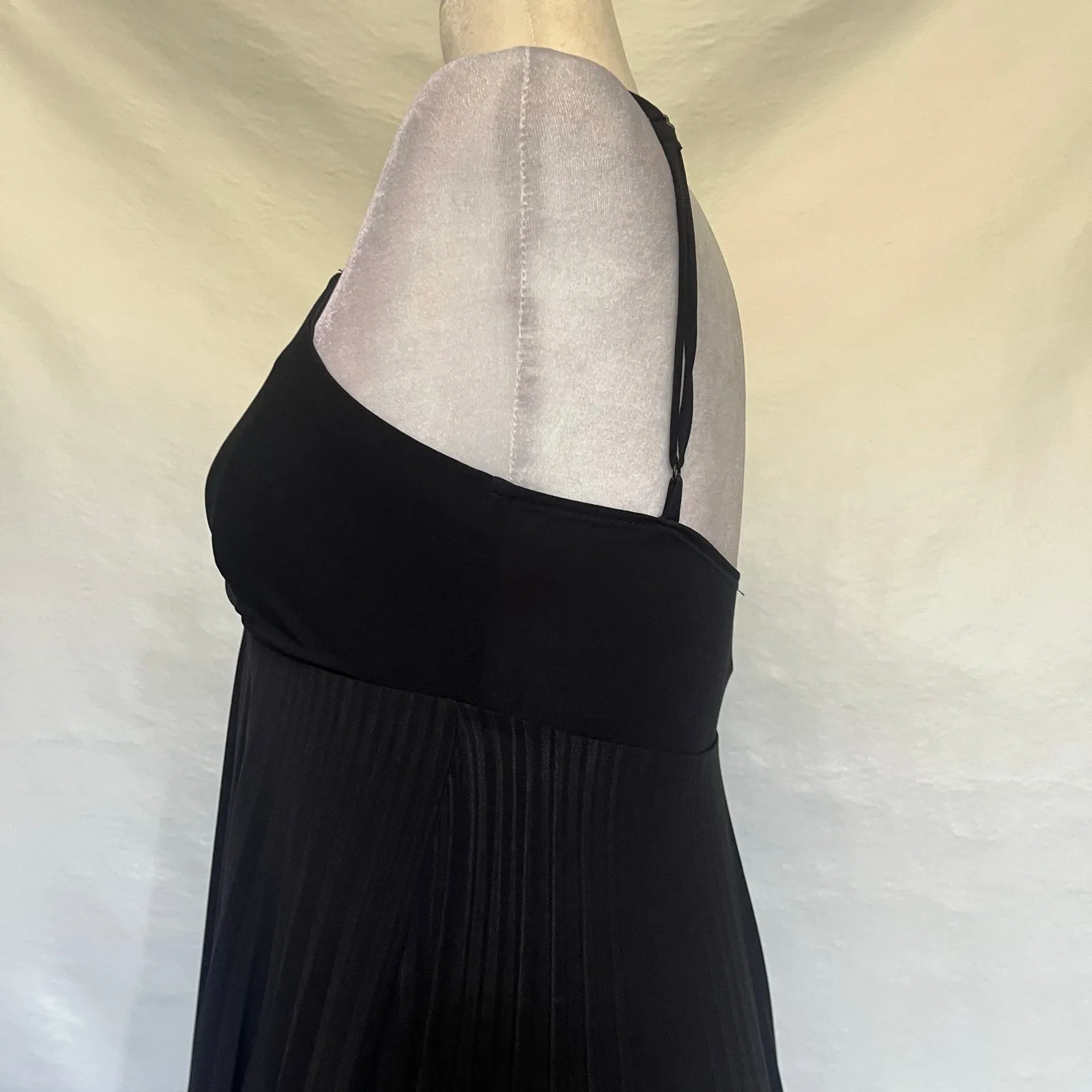 Y2K DJ Summers Babydoll Pleated Dress Sz S Party Whimsigoth Goth Glam Coquette Black - Image 11