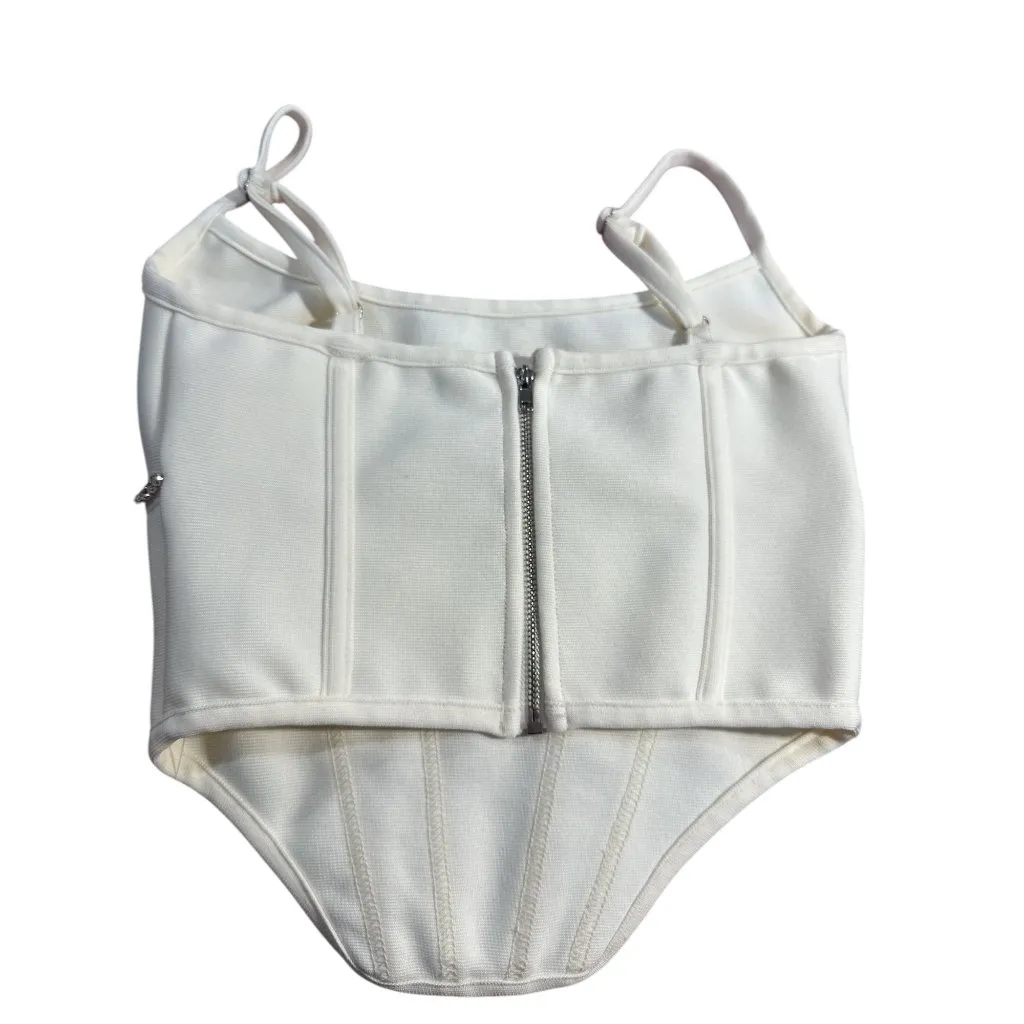 superdown Gia Corset Top in White X-Small New Womens Sleeveless Tank - Image 6