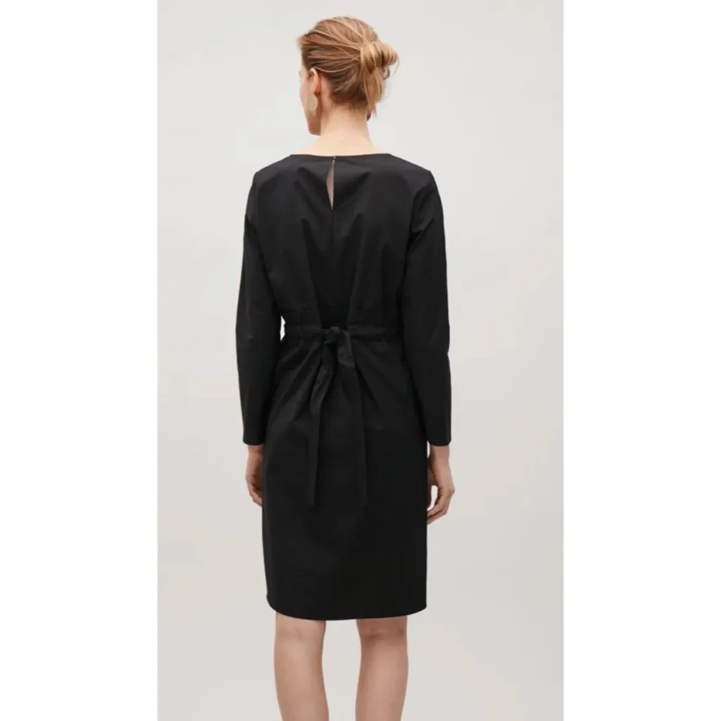 COS Black Tie Back Dress - Image 4