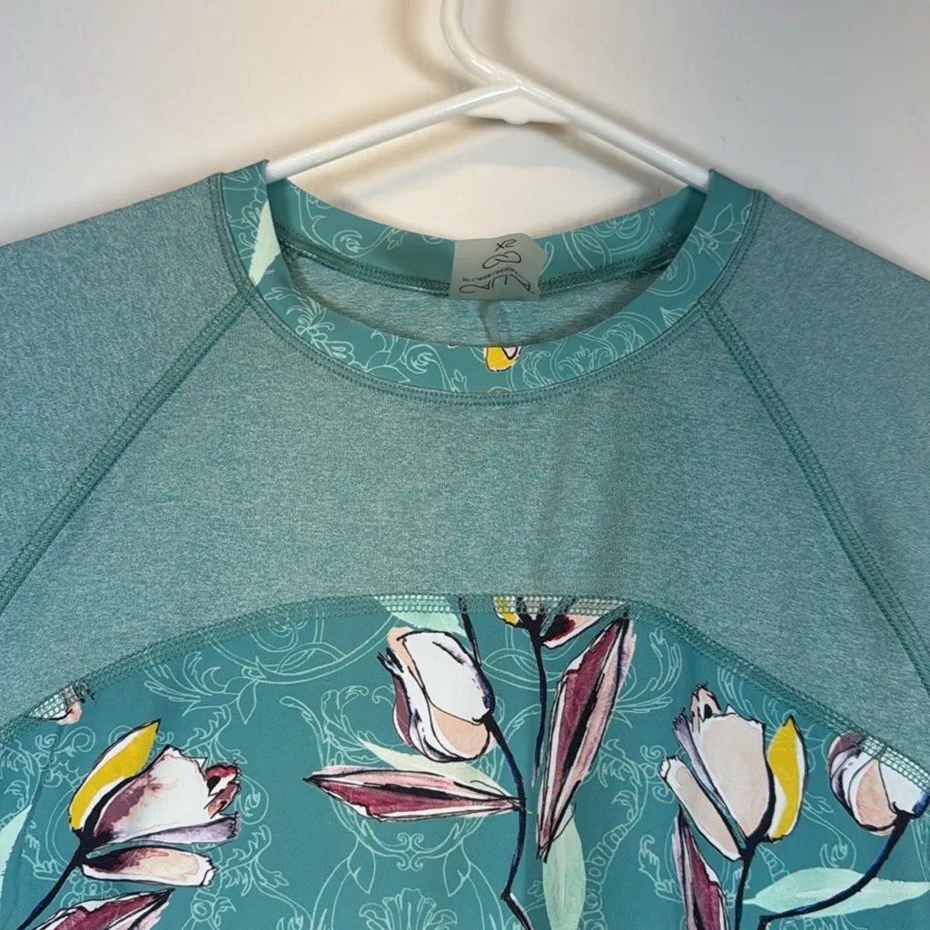 Calia Rashguard Swimweat Swimsuit Garden Gate Carrie Underwood Size XS NWT #2967 Green - Image 5