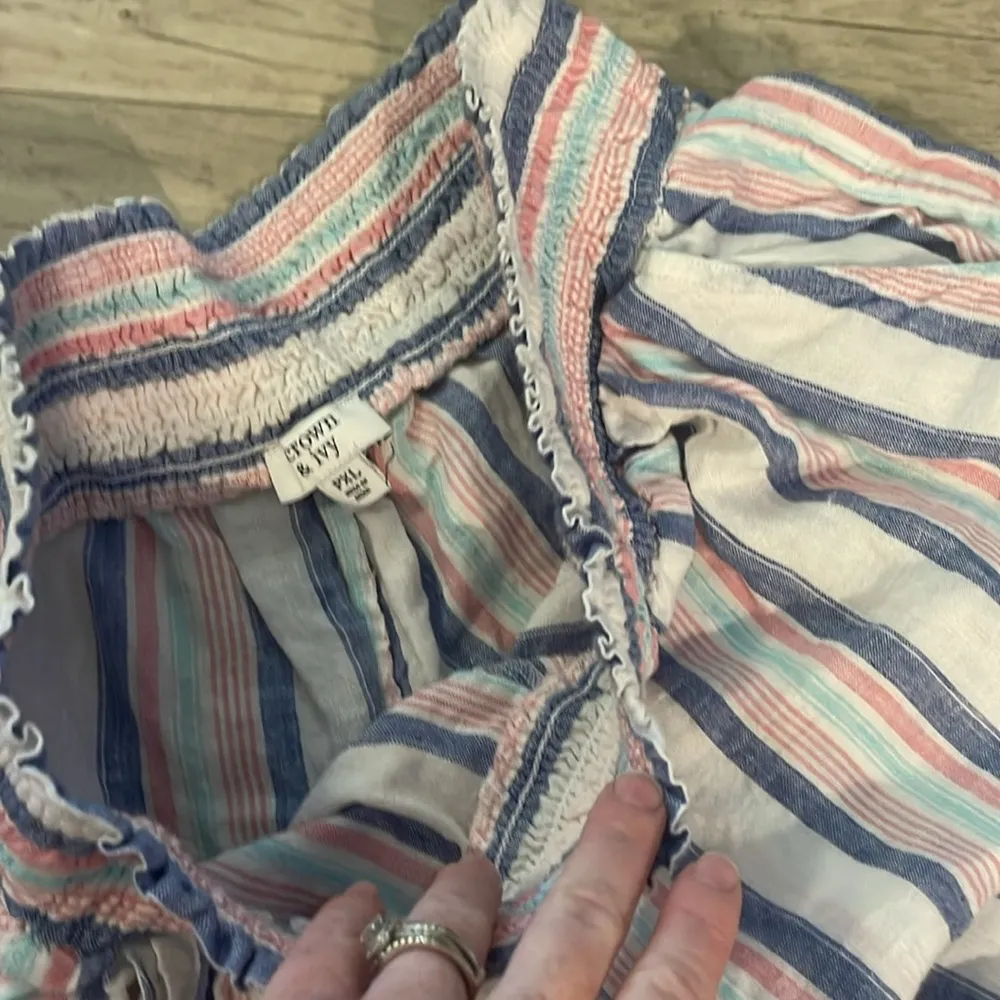 Crown & ivy PXL striped beach pocket pants flowy pin striped - Image 4