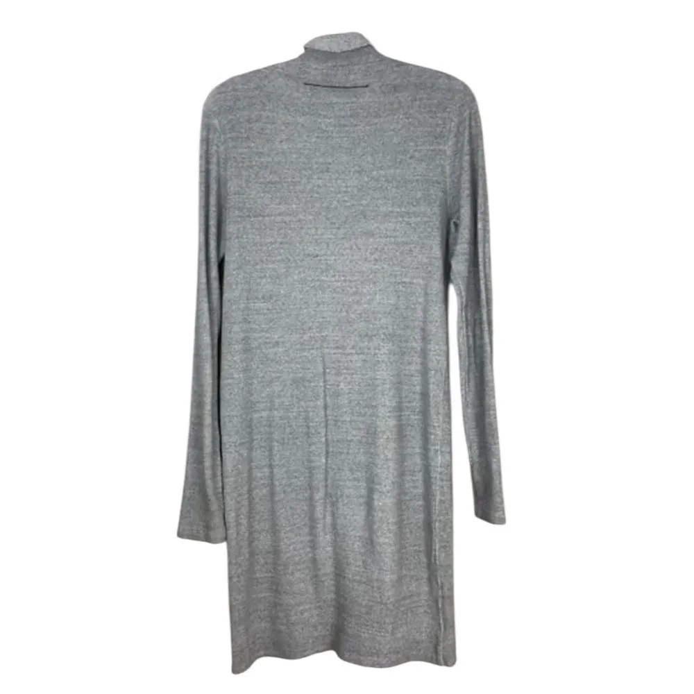 Bassike Rib Funnel Neck Dress Grey Marl size Small NWT Gray - Image 2