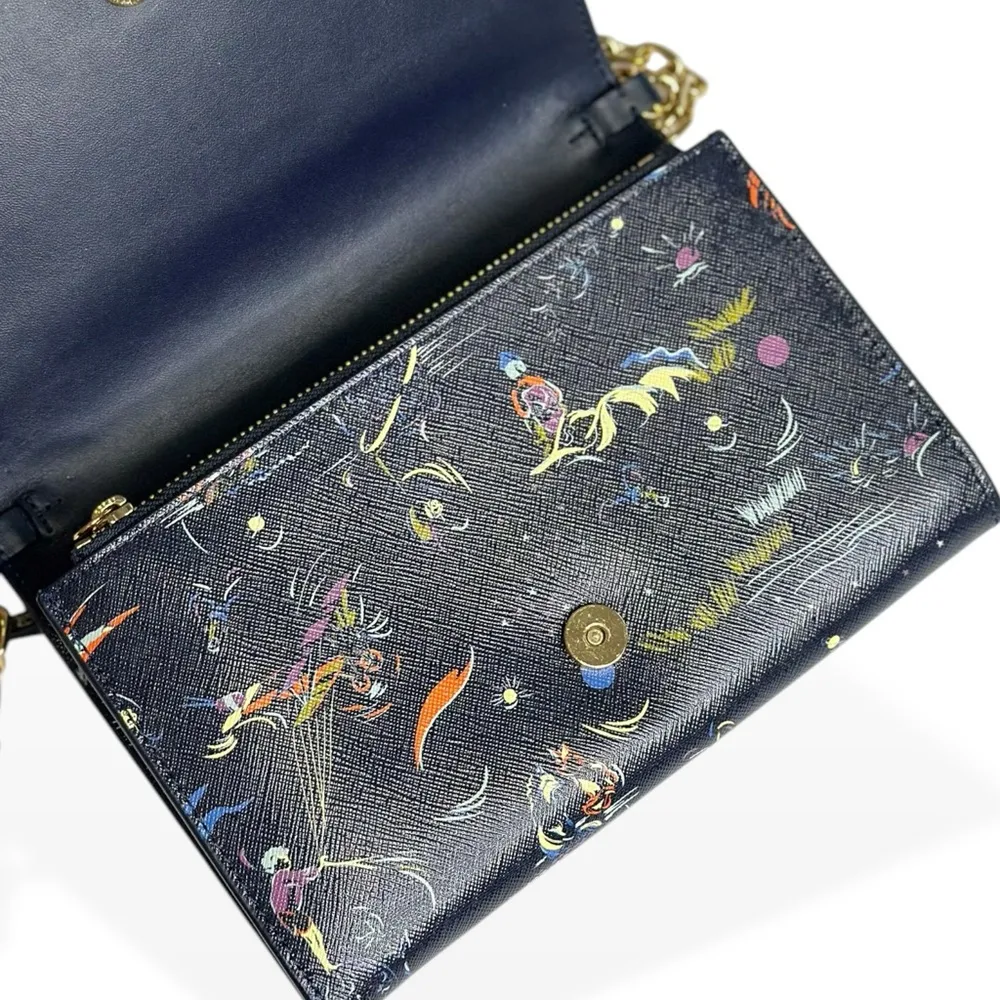 TORY BURCH Navy Daydreamer Convertible Chain Wallet/Bag - Image 8