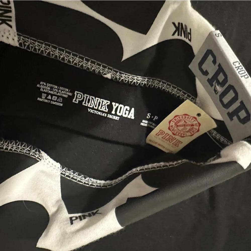 Y2K PINK Victoria's Secret BLING Flare Yoga Cropped Pants - Image 4