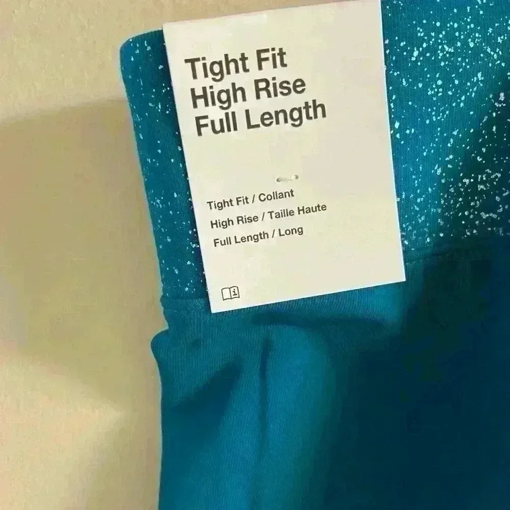 NIKE teal leggings tight‎ fit high rise full length. 2X. NWT - Image 4