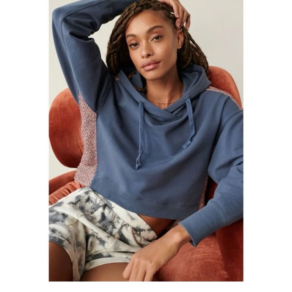 Anthropologie Saturday Sunday Karla cropped sweatshirt hoodie small - Image 2