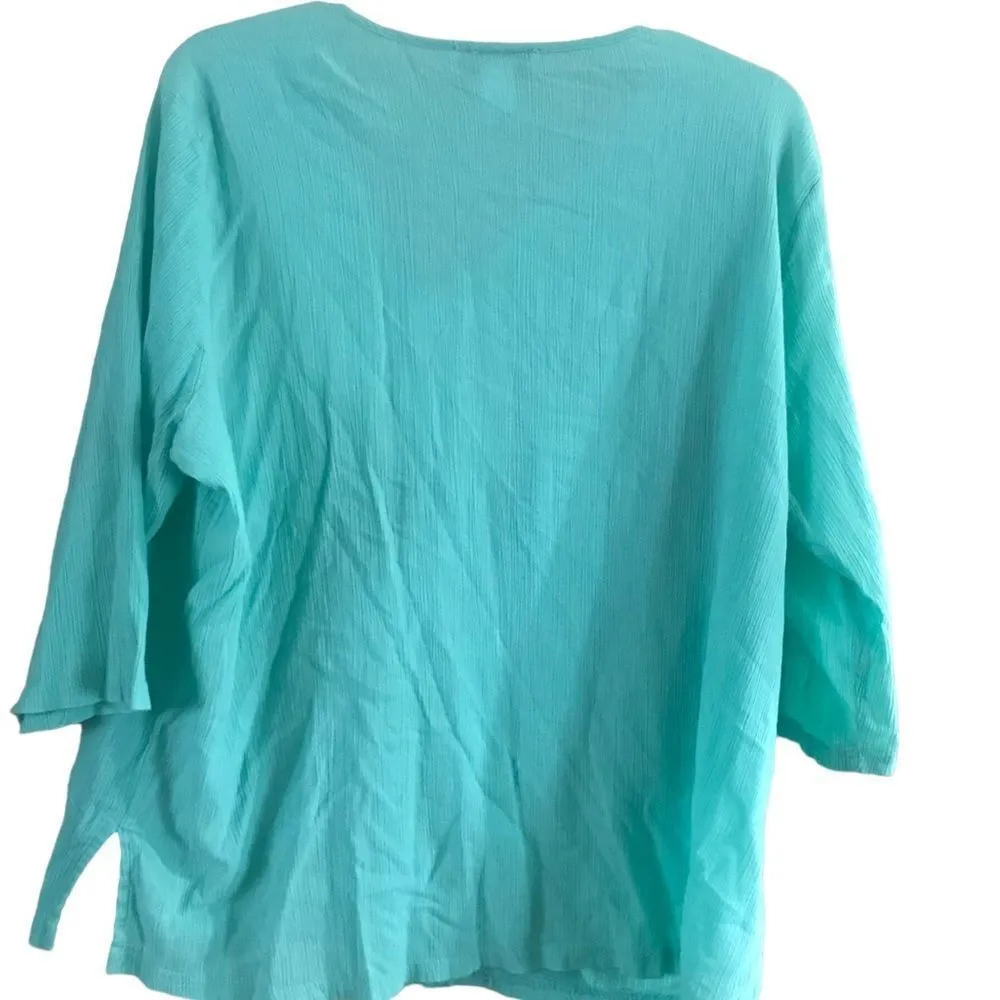 Cathy Daniels Cathy Daniel Size 3X Mint Green Blouse - Image 8