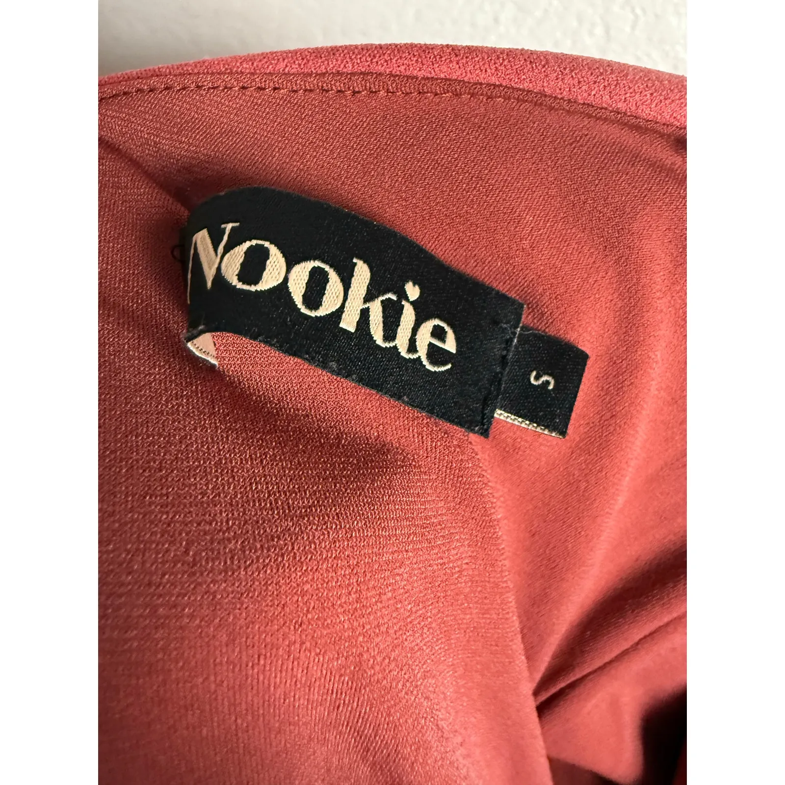 Nookie Penelope Mini Dress Persimmon Pink One Shoulder Mini Dress Size S - Image 7