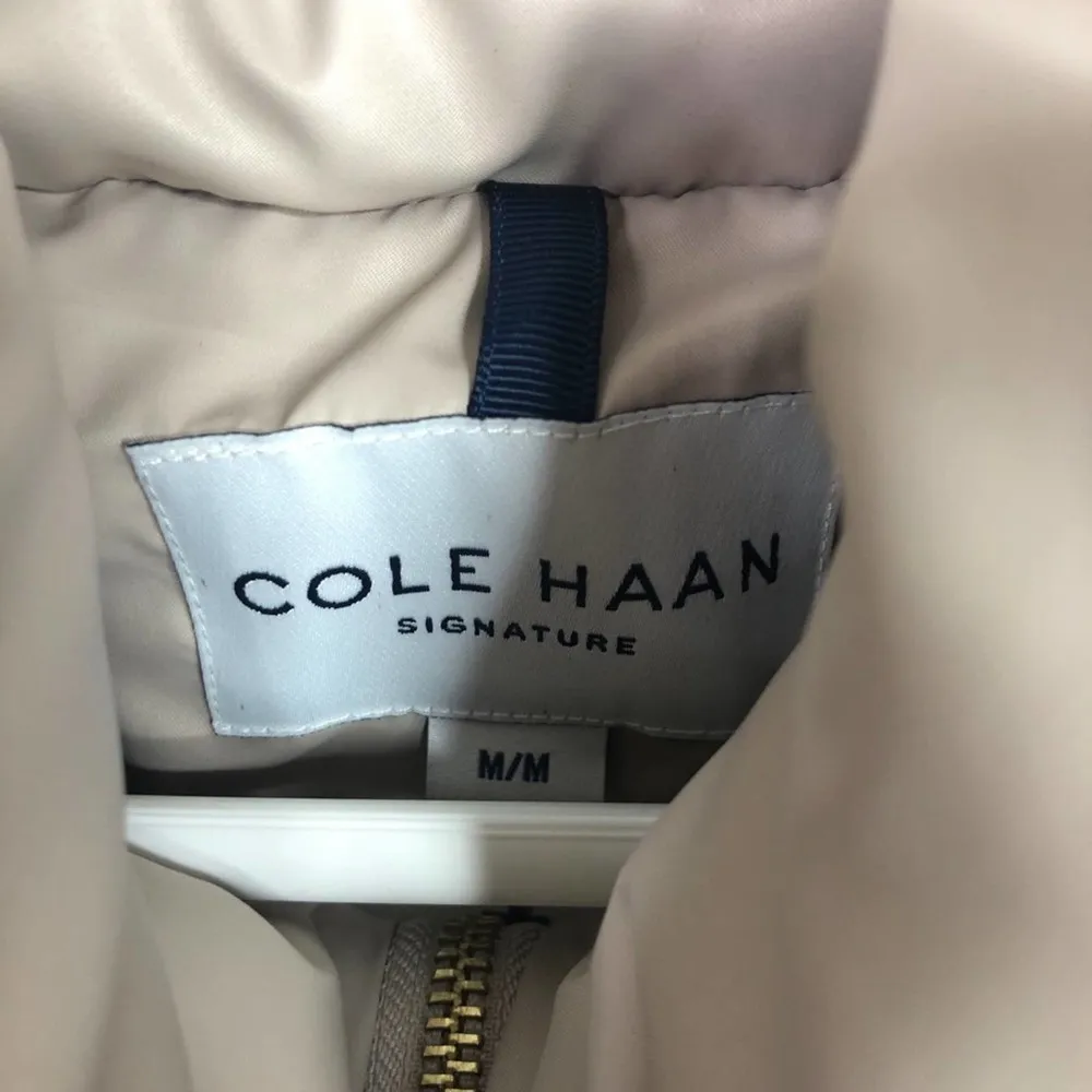 NEW Cole Haan Sateen Puffer Down Jacket Tan - Image 7