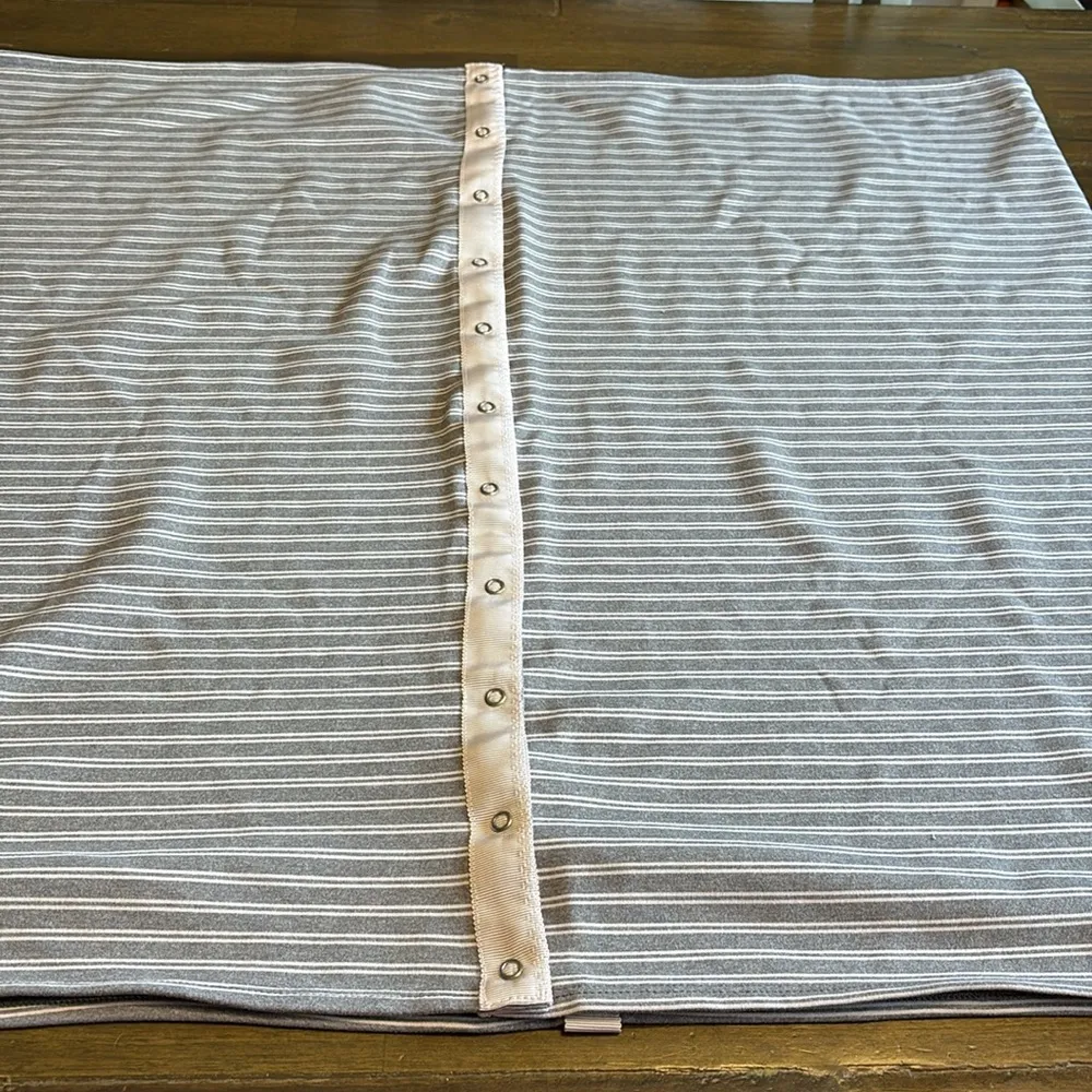 Lululemon Vinyasa Striped Scarf Snap Button Wrap Winter Soft Stretch Athletic - Image 3