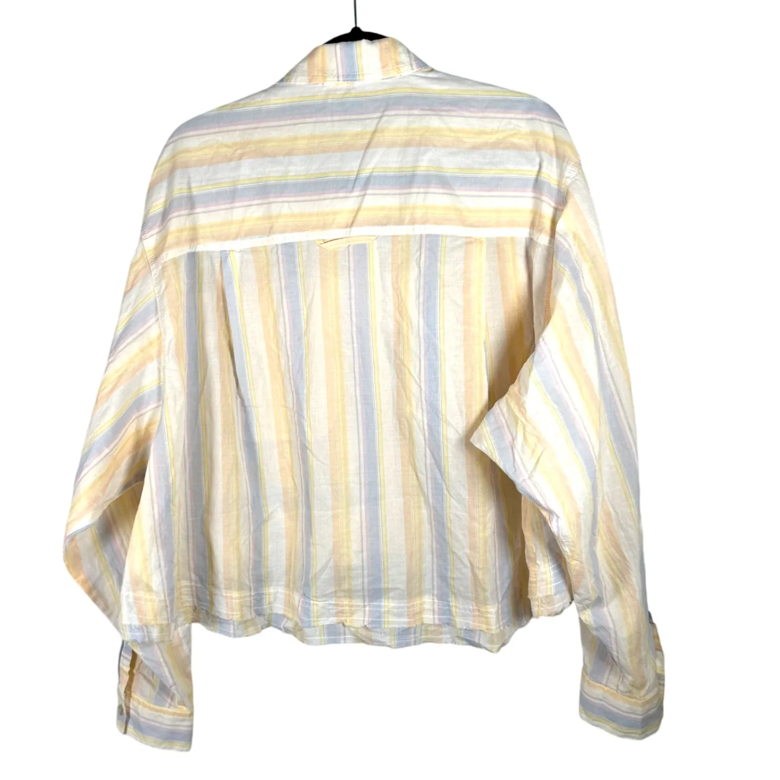 BDG Urban Outfitters Stripe Cropped  Shirt Long Sleeve Oversized Large NEW - Image 6
