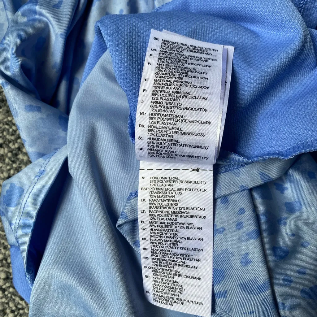 adidas Light Blue Patterned Rash Guard - Image 4