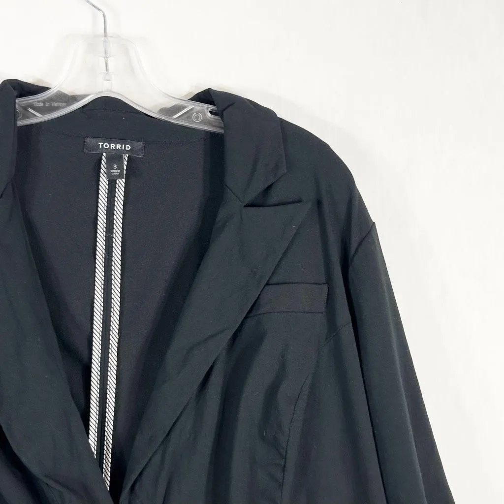 Torrid Plus Size 3X Jacket Studio Lexington‎ Millennium Stretch Blazer Black 425 - Image 8