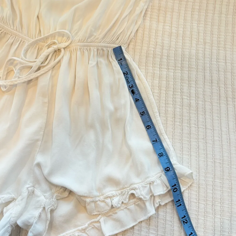 Brandy Melville John Galt White Gabriella Romper Off Shoulder OS Elastic Waist - Image 14