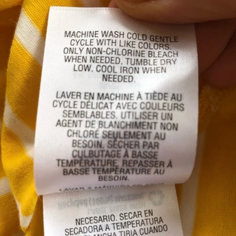 NWT Maison Jules Tank Top Yellow Striped Tie Hem M Casual Party Lunch nautical - Image 15