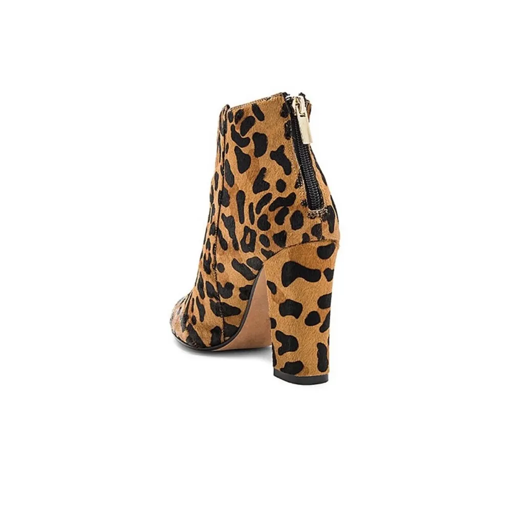 Raye  Ivy Pony Hair Booties Leopard - Image 19