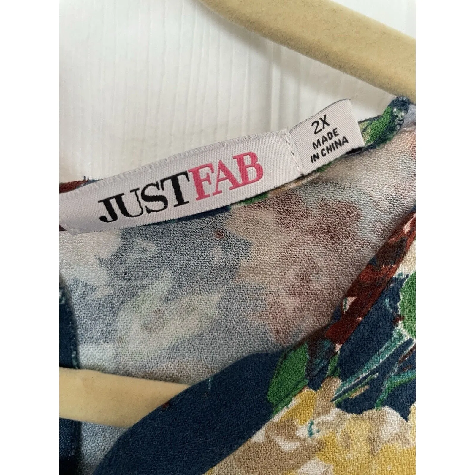 JustFab Floral Print Midi Dress Long Sleeve‎ Casual Party Dress 2X - Image 3