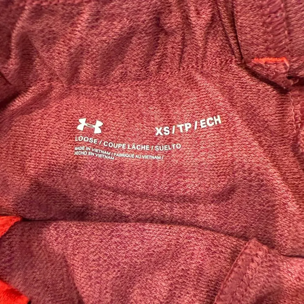 Under Armour Play Up Twist Activewear Shorts Womens XS Loose Fit Wildflower Beta - Image 4