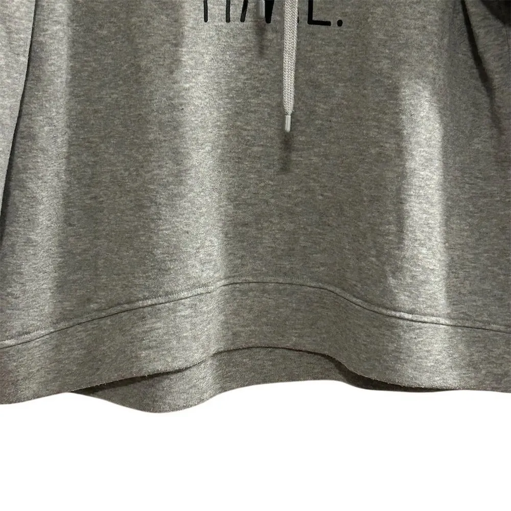 Rae Dunn Women's "Wine Time" Cowlneck Sweatshirt Gray Size M - Image 4