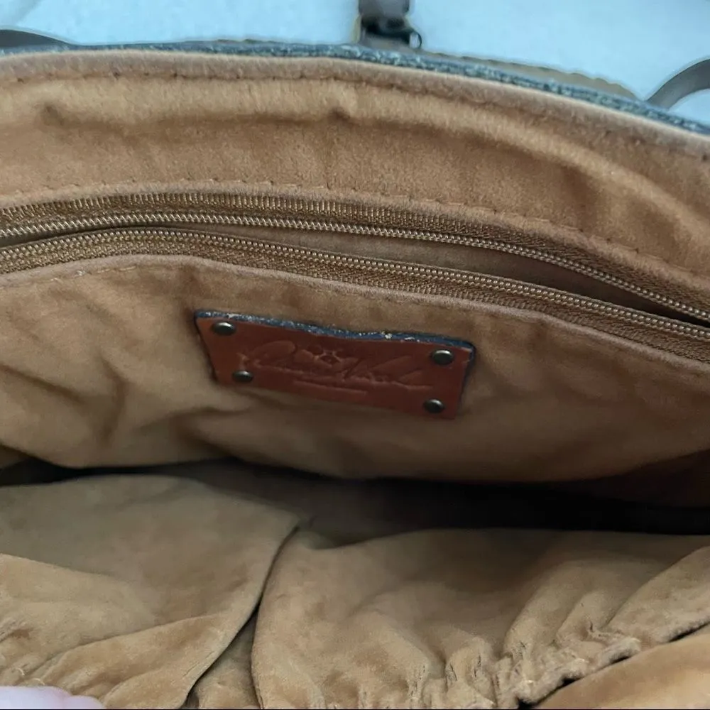 Patricia Nash Karissa Crossbody Italian Leather Purse Bag Brown - Image 7