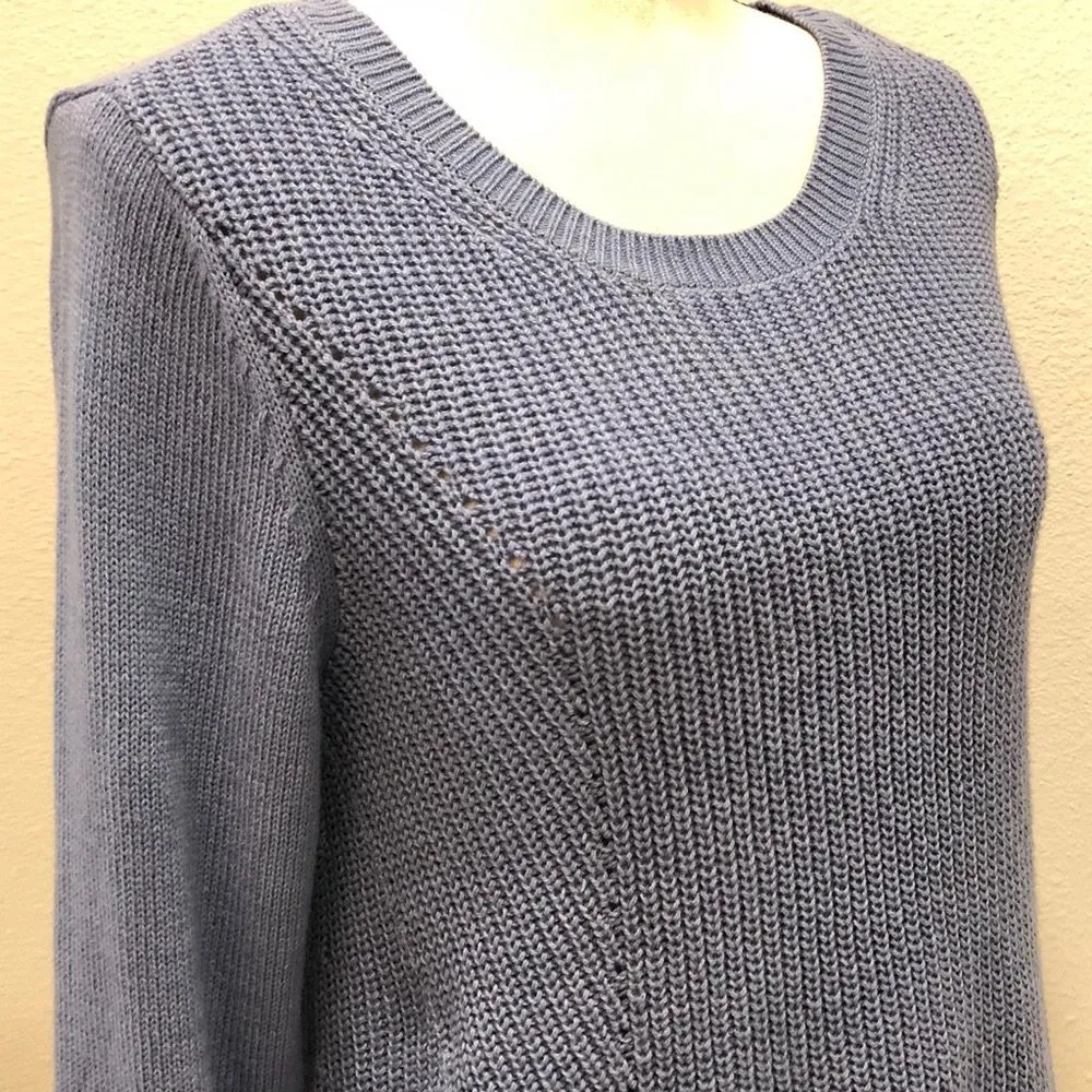 Croft & Barrow Sweater Knit Layered with Chiffon Hem Size Medium NEW - Image 10