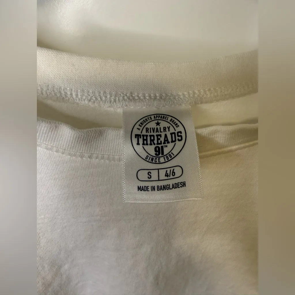 Iowa State White Long Sleeved Crop Tee Size Small - Image 4