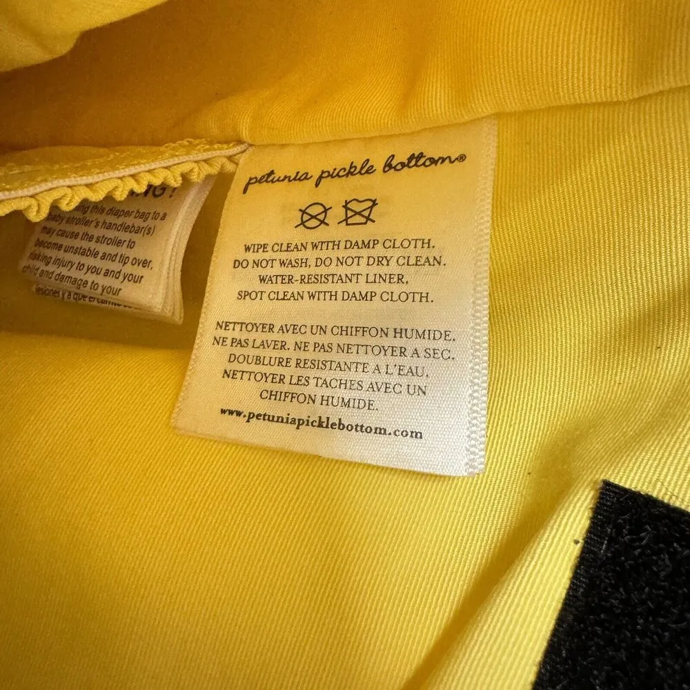 Petunia Pickle Bottom Diaper Bag Backpack Floral Pattern, Grey White Yellow Gray - Image 9