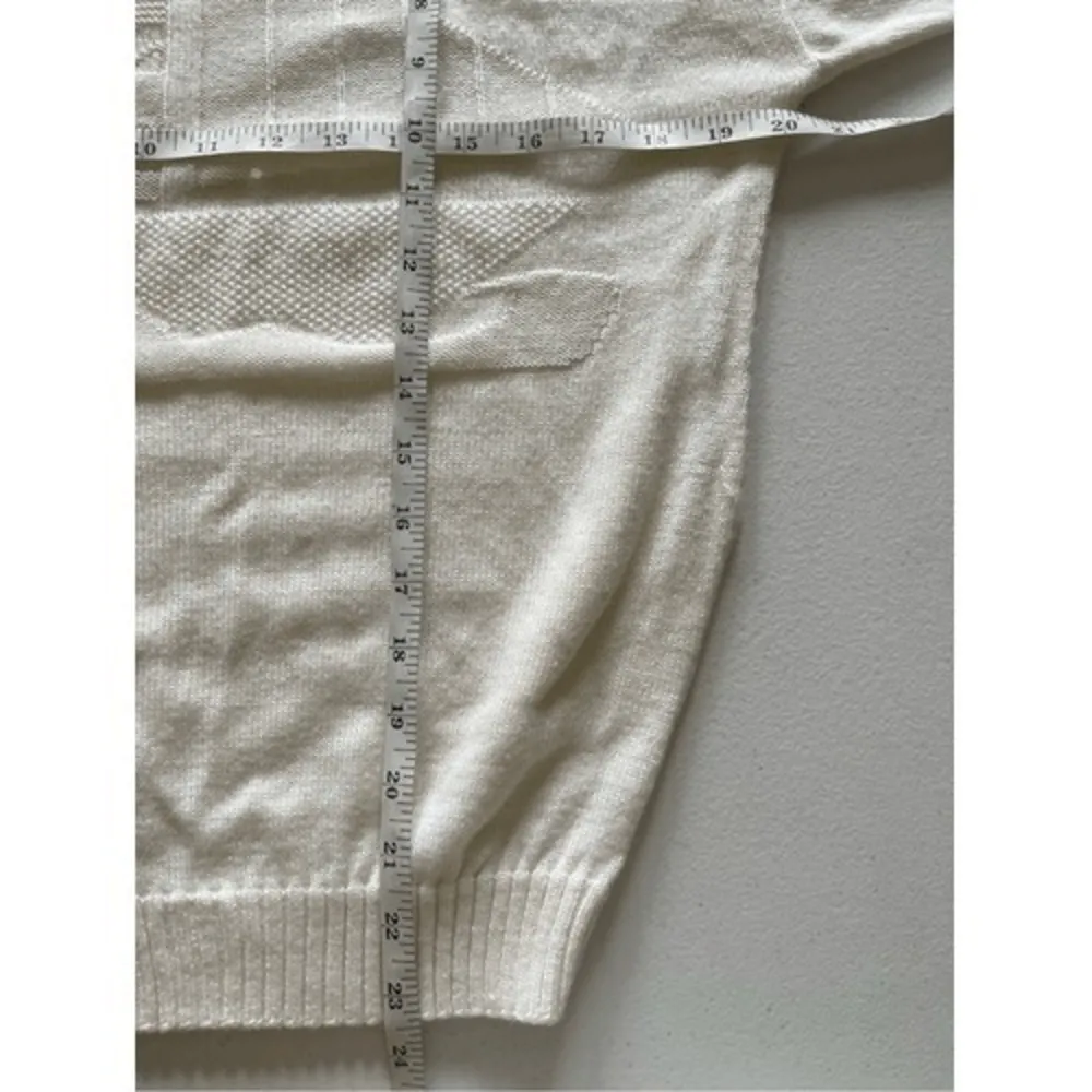 B1 80s VTG Bellocco by Keneth Too Inc. Cream Boat Neck Sweater Sailboat Nautical Size M - Image 5