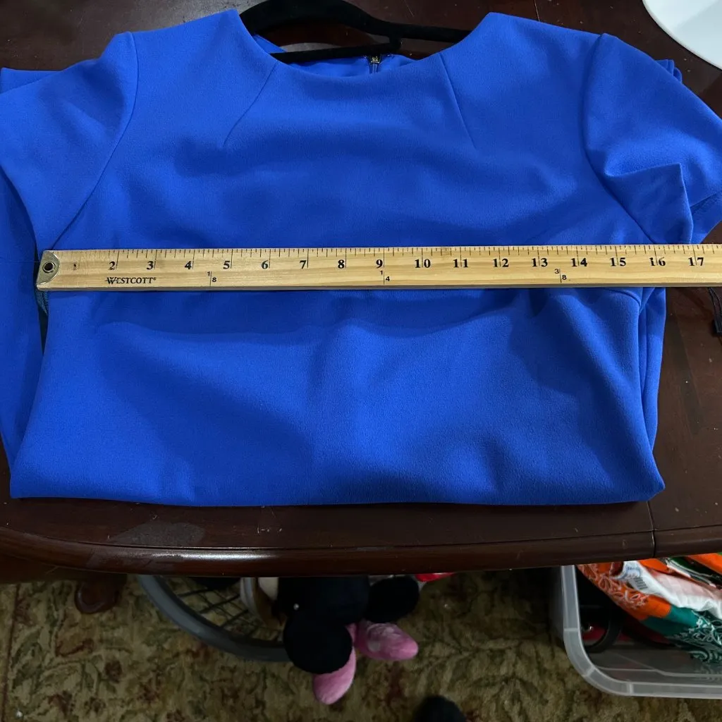 Tommy Hilfiger Dress Womens 4 Blue‎ Short Sleeve Sheath Dress Career Work - Image 9