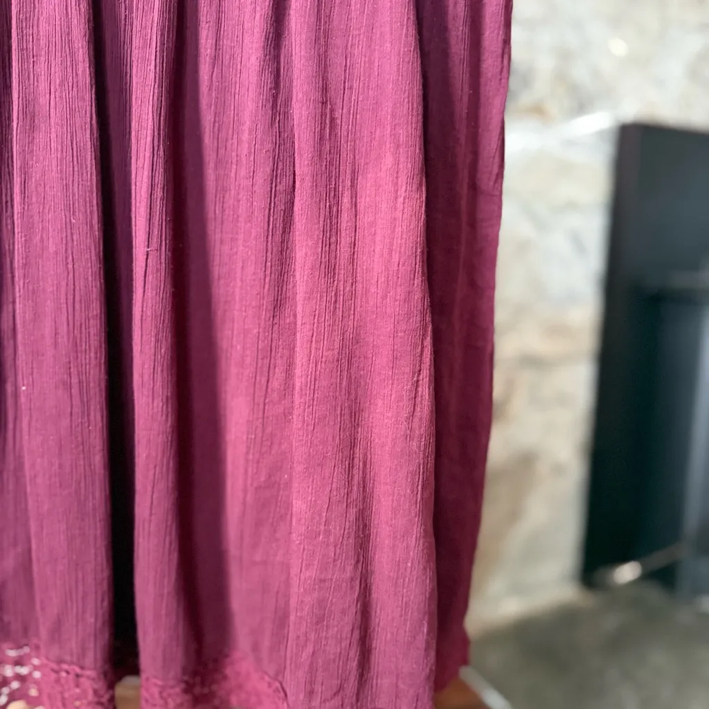 BCBG Paris Tiered Crinkle Purple Sleeveless Dress Size 4 - Image 3