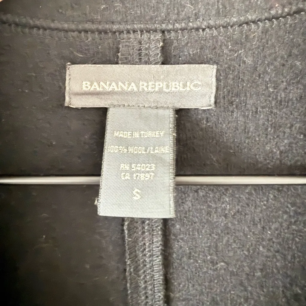 Banana Republic Wool Open Trench Style Cardigan in Dark Gray Size S - Image 4