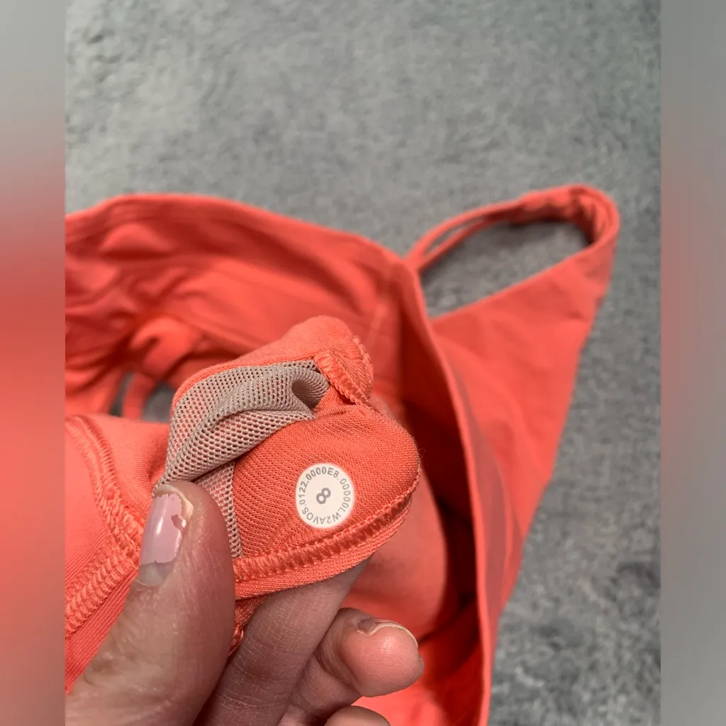 Lululemon athletica energy longline Coral Sports Bra 8 - Image 6