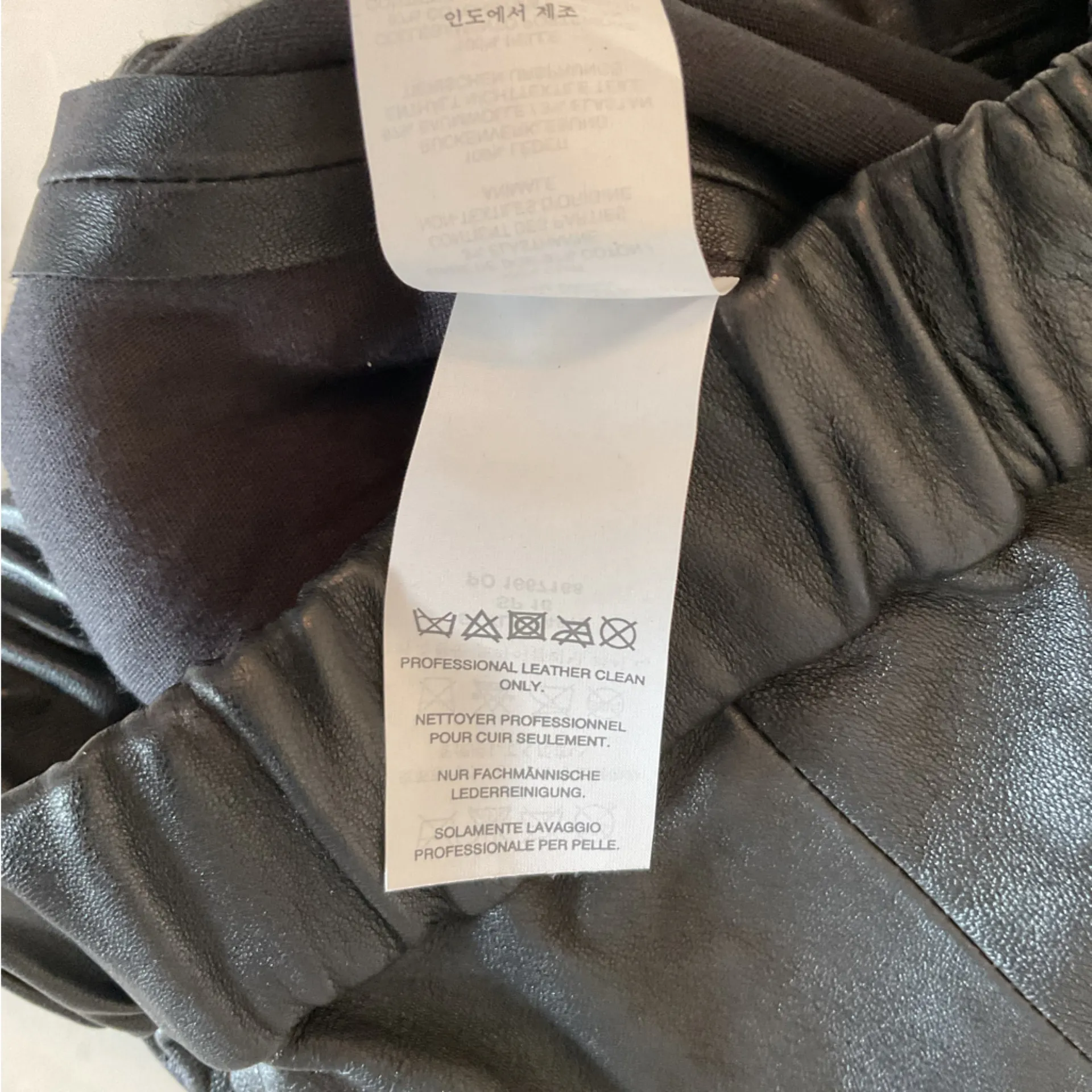 NWOT J Crew Collection Black 100% Leather Stretch Legging Sz 000 seam separated - Image 11