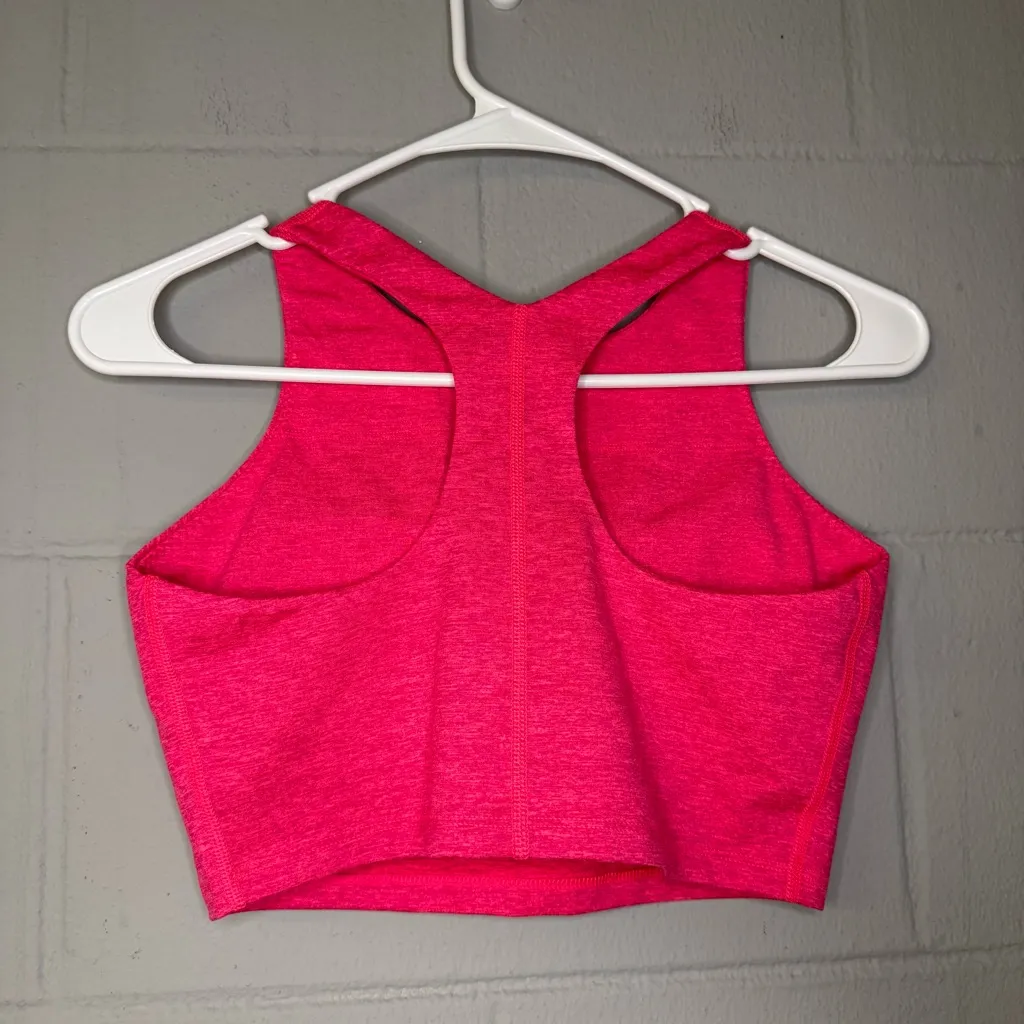 OFFLINE By Aerie The Hugger High-Neck Longline Sports Bra in Pink Size Medium - Image 5