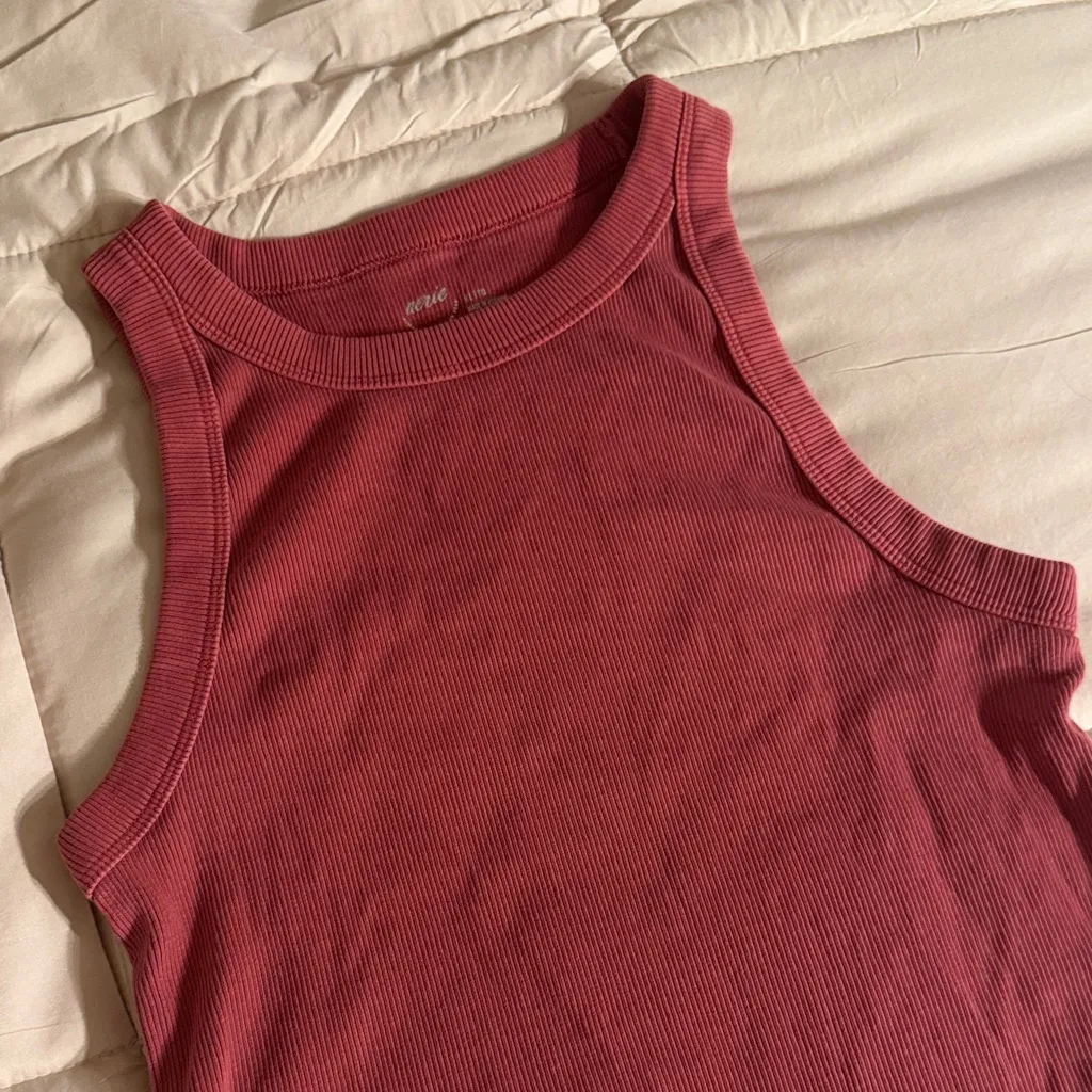 Red Ribbed Sleeveless Bodysuit - Image 2