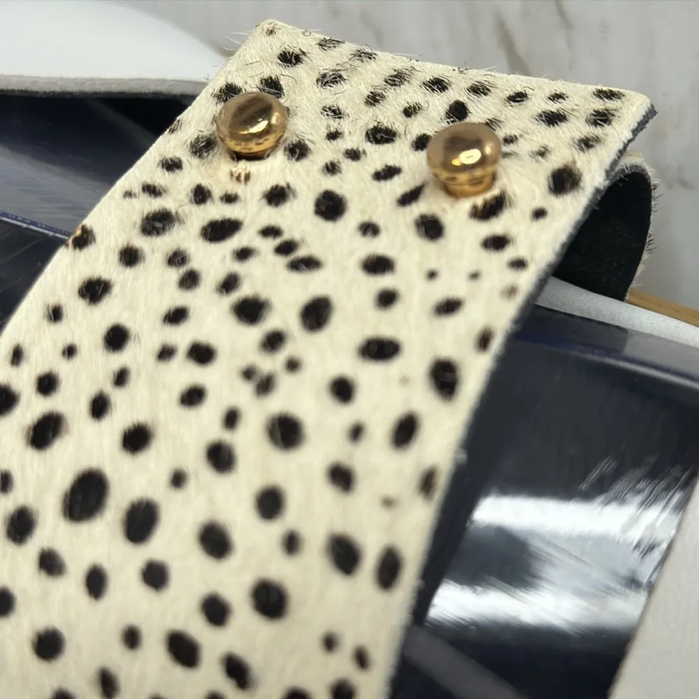 ALL BLACK Anthro Shoes Woman white Jungle Band D'Orsay Leather Pointed Flats 6 - Image 4