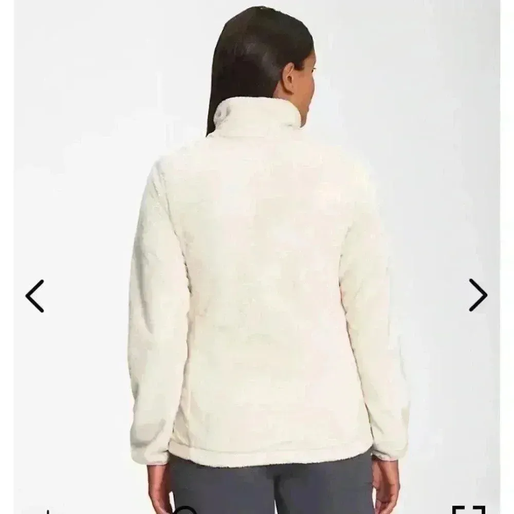 The north face white fuzzy osito jacket in size medium - Image 2