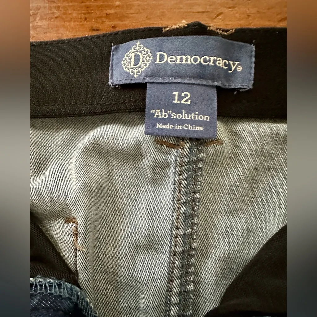 Democracy  Ab solution denim mini  skirt Sz 12 - Image 2