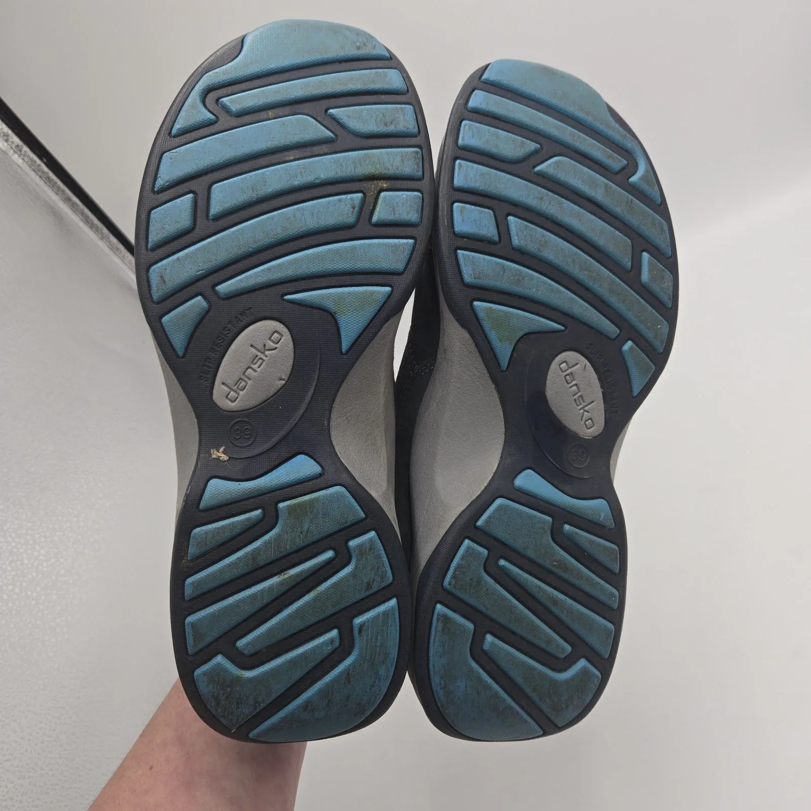 Dansko Gray Blue Leather Comfort Walking Shoes Women Size EU 39 US 8 Sneakers - Image 6