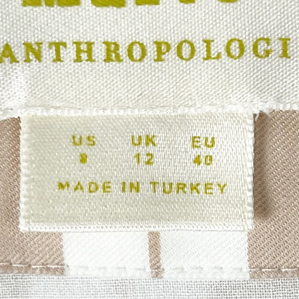 ANTHROPOLOGIE Maeve Asymmetrical Wrap Halter Top Side Zipper Shirt Dress Size 8 - Image 4