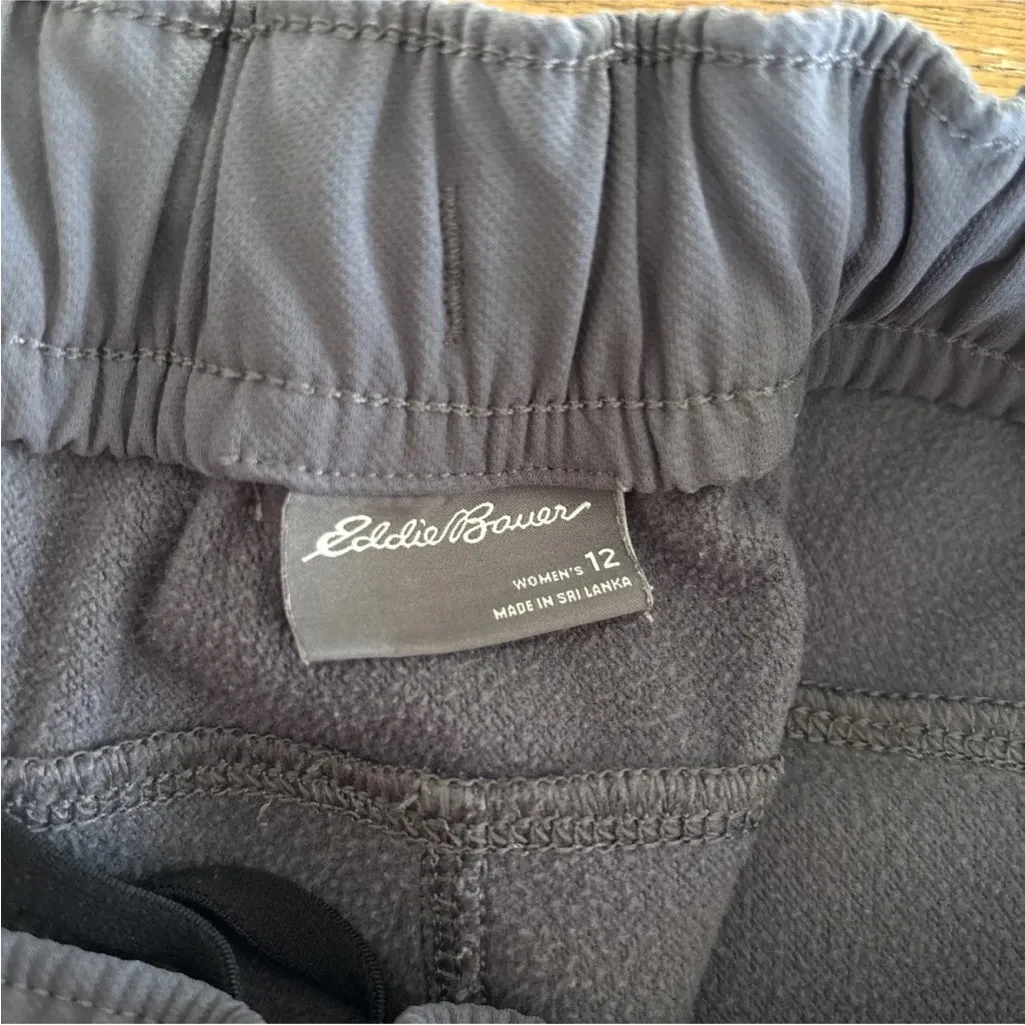 Eddie Bauer Fleece-Lined Pull On Pants Sz 12 Joggers Camping Gorpcore Cargo - Image 3