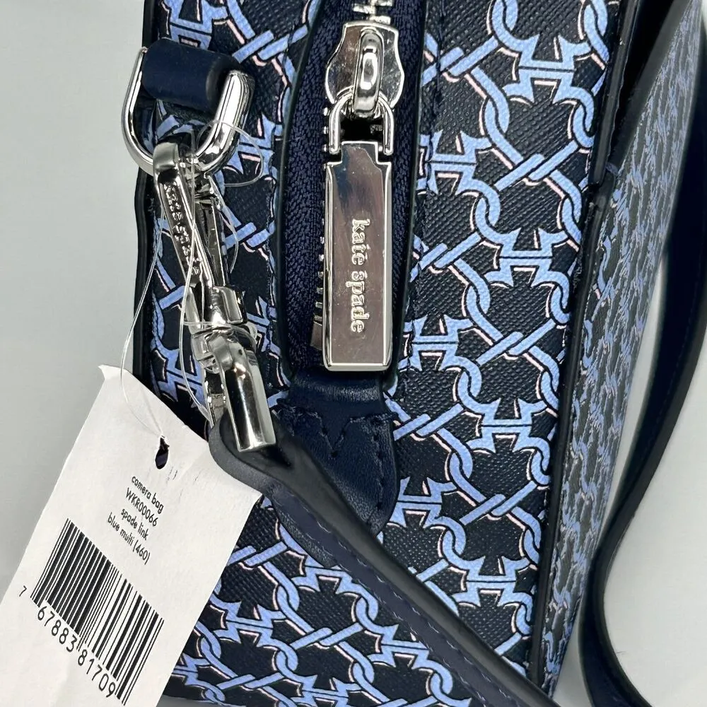 New KATE SPADE Link Crossbody Camera Bag Navy Blue Multi (460) Purse Handbag - Image 7