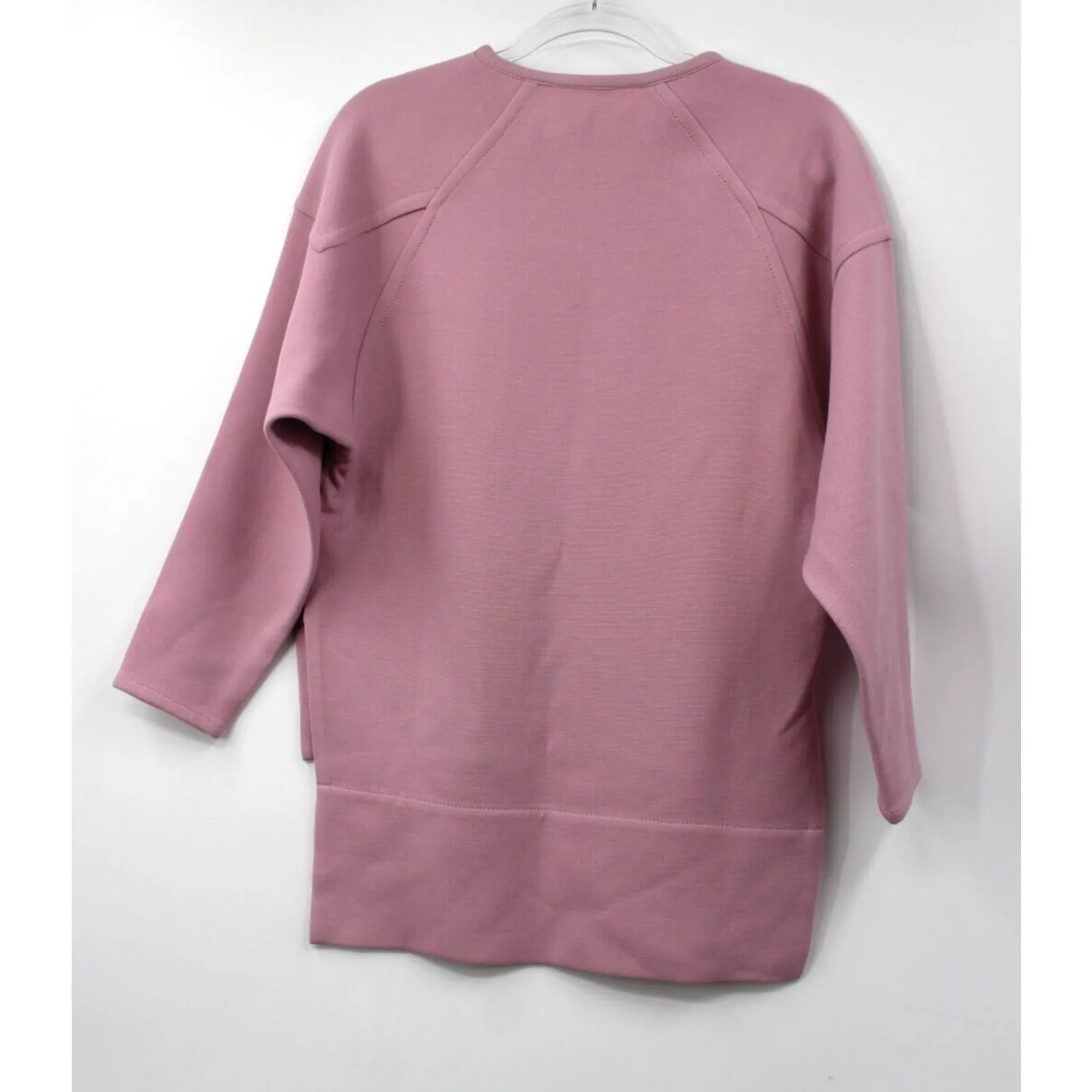 Marissa Webb Virgin‎ Wool Top Size XS Pink Solid Long Sleeve High Low Stretch - Image 2