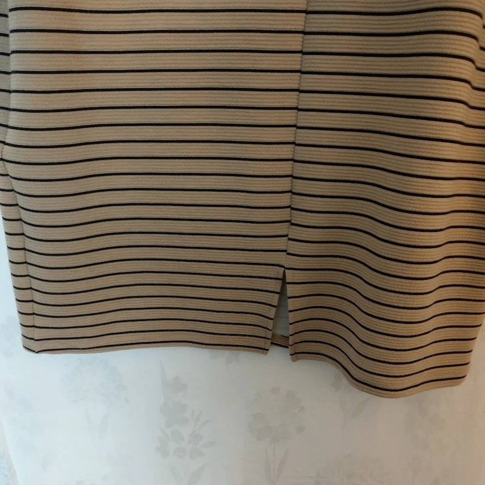 Olivia blue beige& black stripe pencil… - Image 8