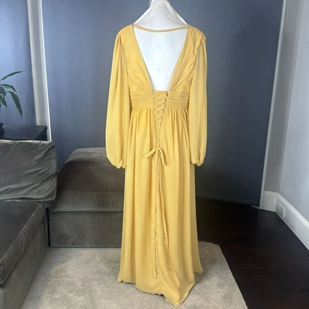 Women’s Full Length Long Sleeve Chiffon V - Image 5