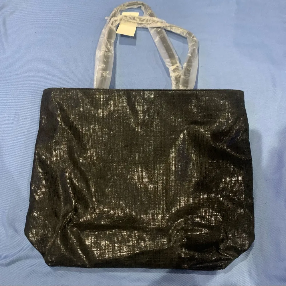 Retro Saks Fifth Avenue Black Two Handle Tote Bag New With Tags - Image 6
